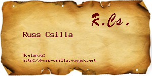 Russ Csilla névjegykártya